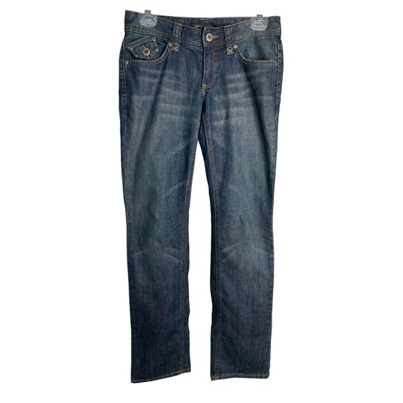 Banana Republic Denim - Banana Republic Low Rise Straight Leg Dark Wash Denim Blue Jean Y2K Emo Size 2